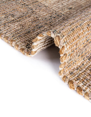 Natural 7' 10 x 7' 10 Chenille Jute Square Area Rug Vintage Distressed Boho All Natural Eco-Friendly Sustainable Carpet for Living Dining Office Dorm Rooms for Sale at Rug Engine