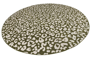 Green 13' x 13' Outdoor Safari Round Rug