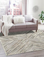 Gray Ivory 8' x 8' Cowhide Leather Square Rug