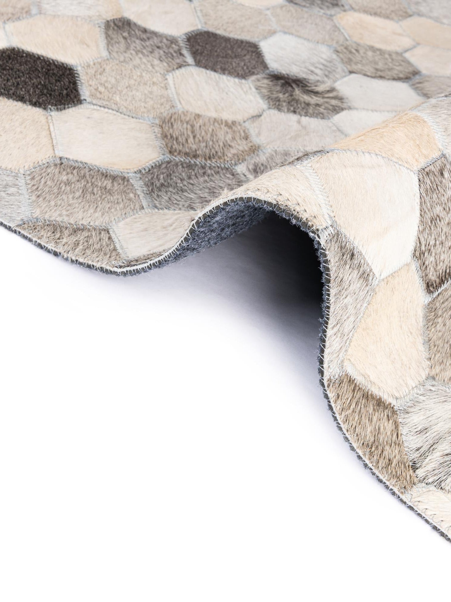 Authentic Luxury Ivory Gray 4' 1 x 4' 1 Cowhide Leather Round Area Rug Modern Interior Design 100% Real Natural Cowhide Carpet for Designer Home Decor for Sale at Rug Engine