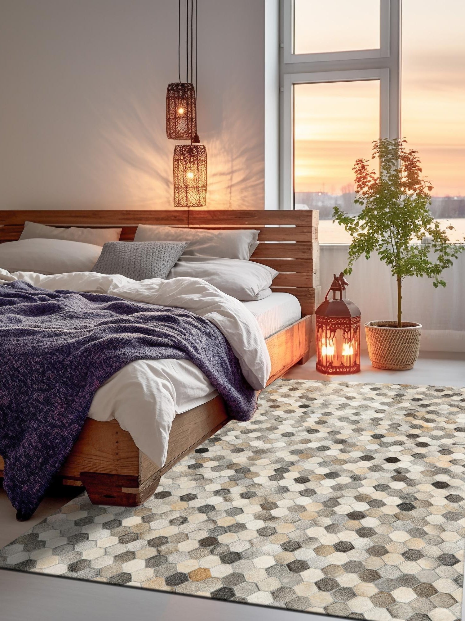 Authentic Luxury Ivory Gray 2' x 3' 1 Cowhide Leather Rectangle Area Rug Modern Interior Design 100% Real Natural Cowhide Carpet for Designer Home Decor for Sale at Rug Engine