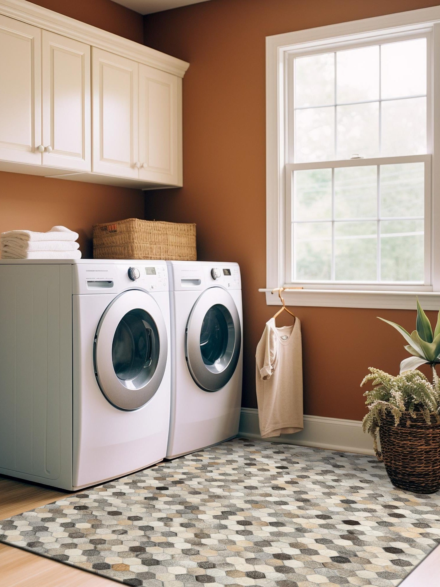 Authentic Luxury Ivory Gray 4' 1 x 6' 1 Cowhide Leather Rectangle Area Rug Modern Interior Design 100% Real Natural Cowhide Carpet for Designer Home Decor for Sale at Rug Engine