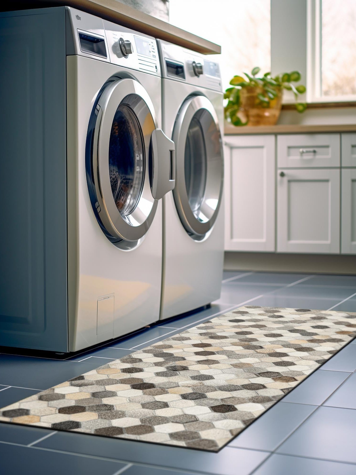 Authentic Luxury Ivory Gray 2' 2 x 8' Cowhide Leather Runner Area Rug Modern Interior Design 100% Real Natural Cowhide Carpet for Designer Home Decor for Sale at Rug Engine