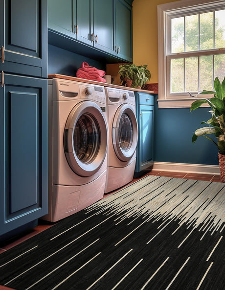 Authentic Luxury Black White 4' 1 x 6' 1 Cowhide Leather Rectangle Area Rug Modern Interior Design 100% Real Natural Cowhide Carpet for Designer Home Decor for Sale at Rug Engine