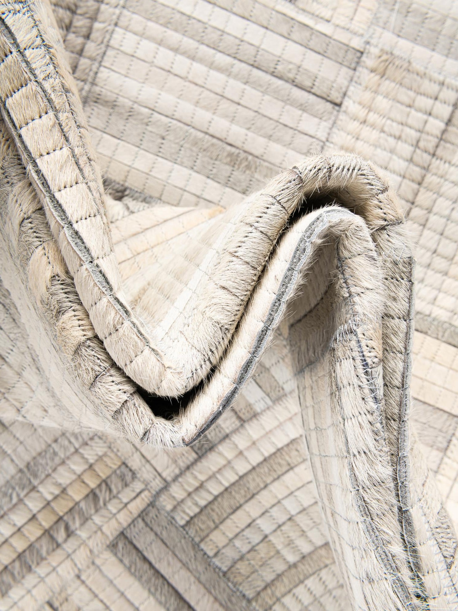 Authentic Luxury Light Brown Ivory 7' 10 x 7' 10 Cowhide Leather Round Area Rug Modern Interior Design 100% Real Natural Cowhide Carpet for Designer Home Decor for Sale at Rug Engine