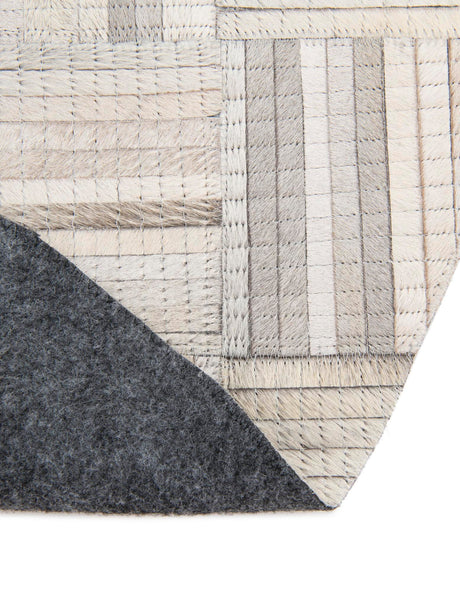 Authentic Luxury Light Brown Ivory 7' 10 x 7' 10 Cowhide Leather Round Area Rug Modern Interior Design 100% Real Natural Cowhide Carpet for Designer Home Decor for Sale at Rug Engine