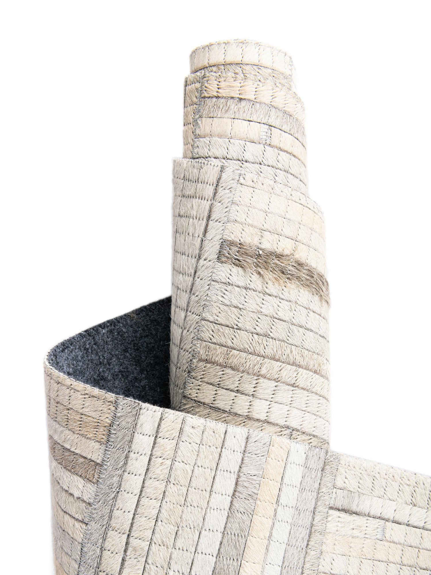 Authentic Luxury Light Brown Ivory 7' 10 x 7' 10 Cowhide Leather Round Area Rug Modern Interior Design 100% Real Natural Cowhide Carpet for Designer Home Decor for Sale at Rug Engine