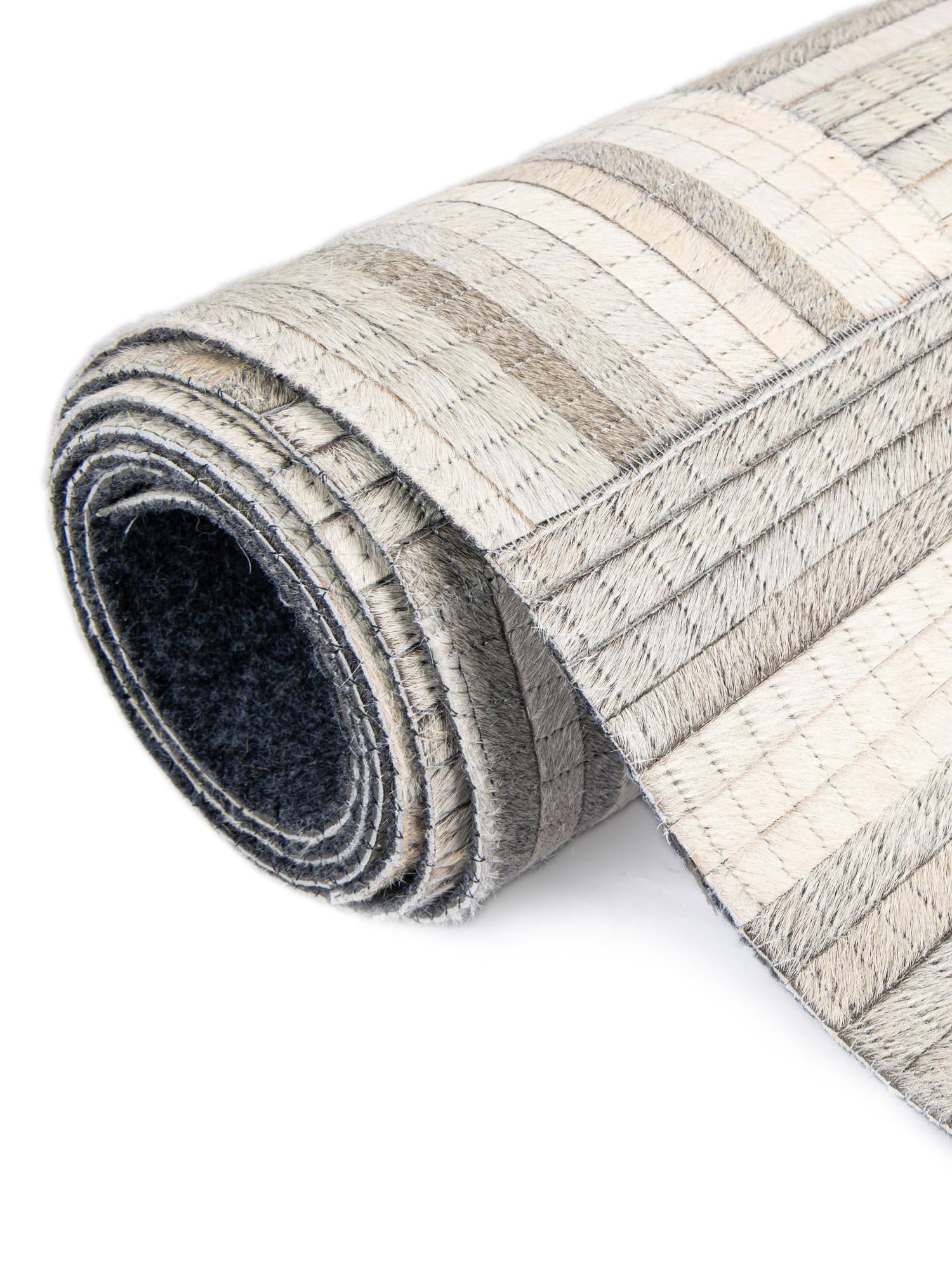 Authentic Luxury Light Brown Ivory 7' 10 x 7' 10 Cowhide Leather Round Area Rug Modern Interior Design 100% Real Natural Cowhide Carpet for Designer Home Decor for Sale at Rug Engine