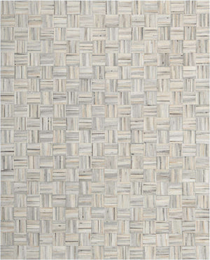 Light Brown Ivory 8' x 10' Cowhide Leather Rectangle Rug