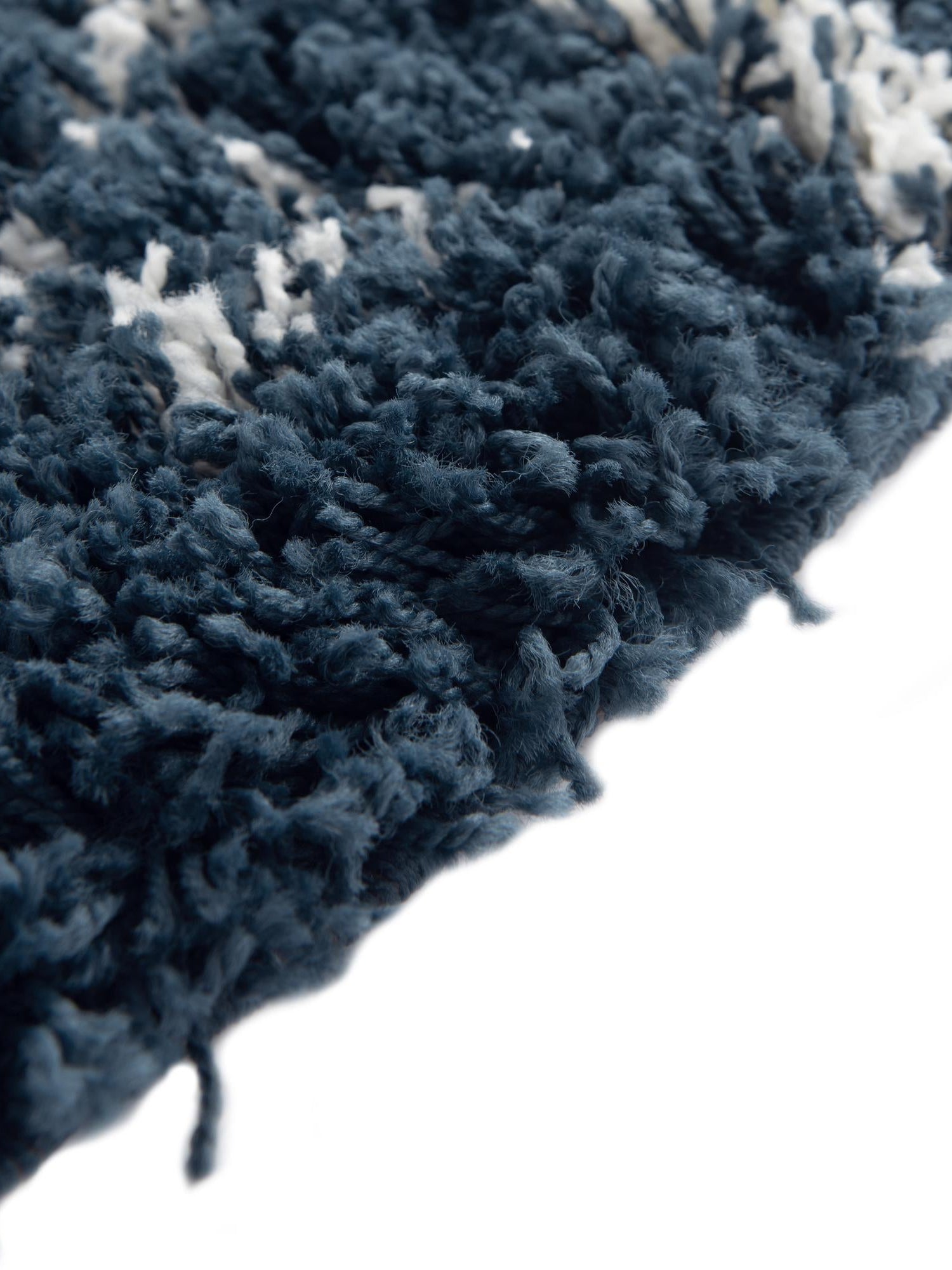 Navy Blue 7' 10 x 7' 10 Moroccan Trellis Shag Round Area Rug Thick Soft Touch Fluffy & Plush Shaggy Pile 100% Polypropylene Geometric Traditional Carpet for Sale at Rug Engine