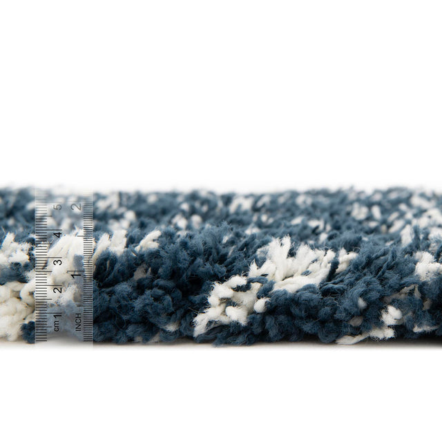 Navy Blue 7' 1 x 10' Moroccan Trellis Shag Rectangle Rug