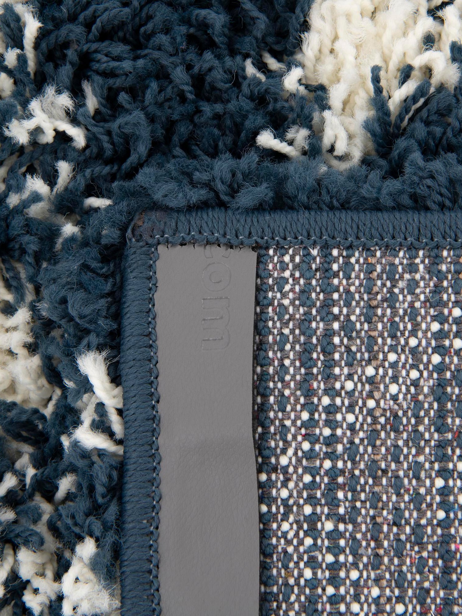 Navy Blue 4' 1 x 6' 1 Moroccan Trellis Shag Rectangle Area Rug Thick Soft Touch Fluffy & Plush Shaggy Pile 100% Polypropylene Geometric Traditional Carpet for Sale at Rug Engine