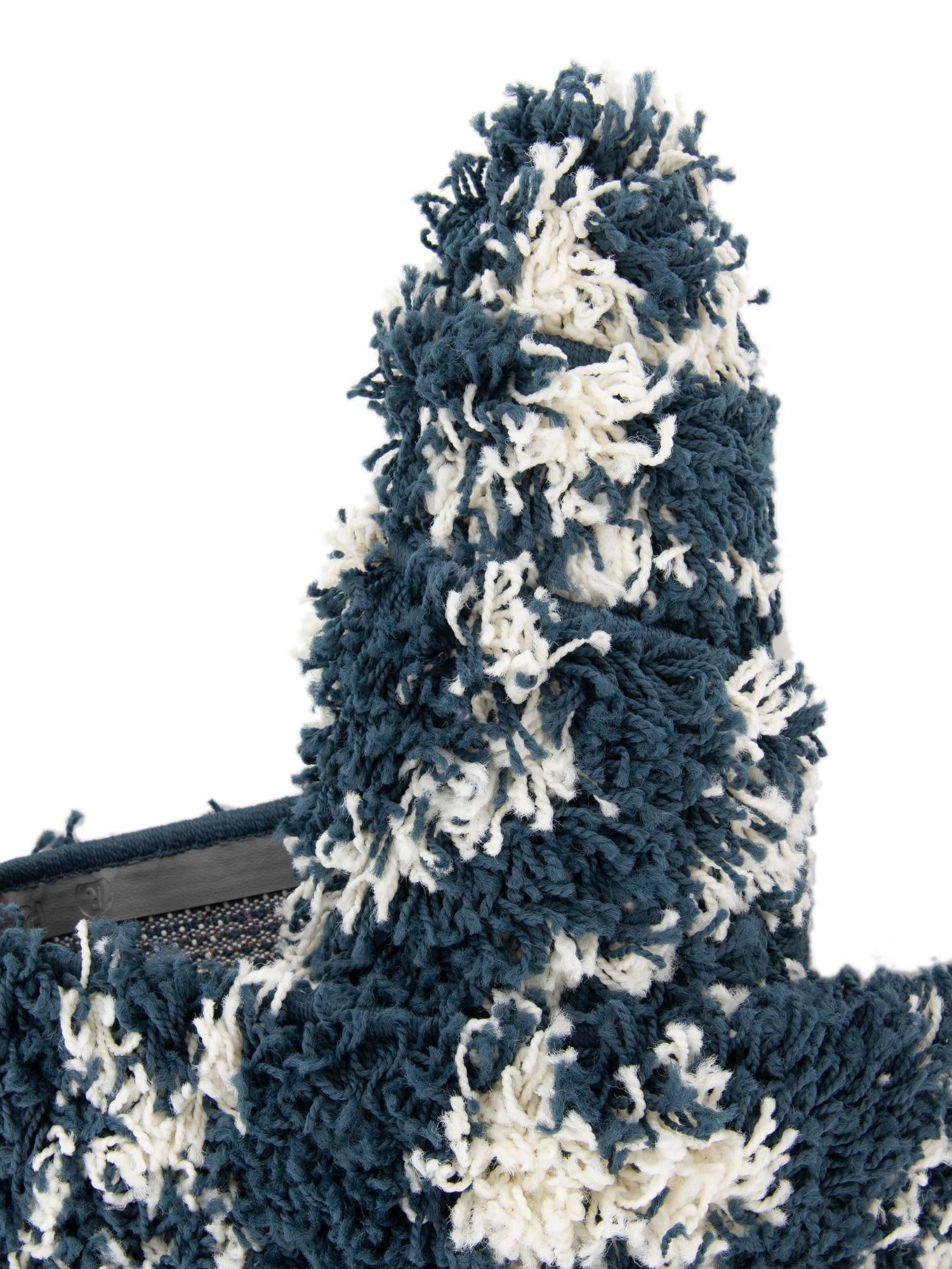 Navy Blue 3' 1 x 5' 3 Moroccan Trellis Shag Rectangle Area Rug Thick Soft Touch Fluffy & Plush Shaggy Pile 100% Polypropylene Geometric Traditional Carpet for Sale at Rug Engine