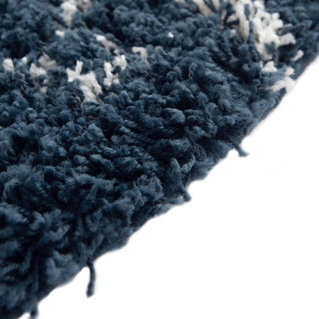 Navy Blue 7' 1 x 10' Moroccan Trellis Shag Oval Area Rug Thick Soft Touch Fluffy & Plush Shaggy Pile 100% Polypropylene Geometric Traditional Carpet for Sale at Rug Engine