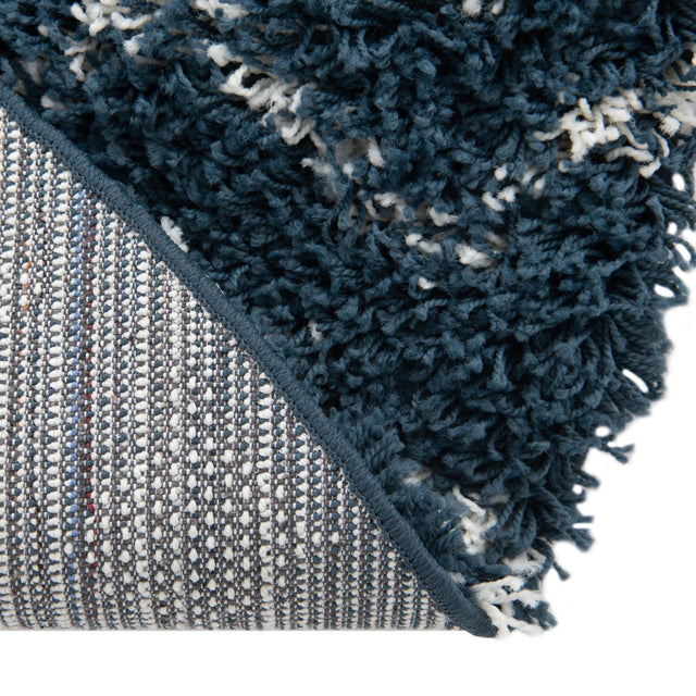 Navy Blue 3' 1 x 5' 3 Moroccan Trellis Shag Oval Area Rug Thick Soft Touch Fluffy & Plush Shaggy Pile