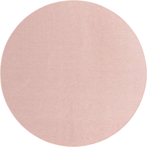 Whisper Pink 10' 8 x 10' 8 Outdoor Solid Round Area Rug Weather Resistant for Patio, Deck, Terrace, Balcony, Porch 100% Polypropylene Minimalist Waterproof Carpet for Sale at Rug Engine