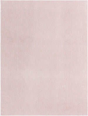 Whisper Pink 10' x 13' 1 Outdoor Solid Rectangle Area Rug Weather Resistant for Patio, Deck, Terrace, Balcony, Porch 100% Polypropylene Minimalist Waterproof Carpet for Sale at Rug Engine