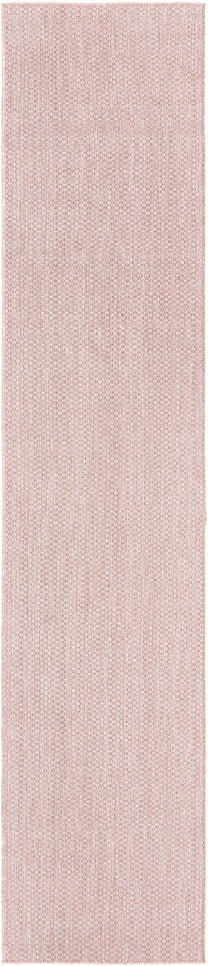 Whisper Pink 2' 7 x 12' Outdoor Solid Runner Area Rug Weather Resistant for Patio, Deck, Terrace, Balcony, Porch 100% Polypropylene Minimalist Waterproof Carpet for Sale at Rug Engine