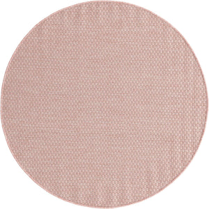 Whisper Pink 4' 1 x 4' 1 Outdoor Solid Round Rug