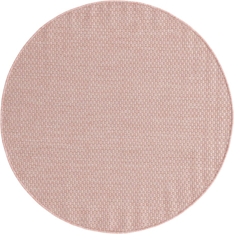 Whisper Pink 4' 1 x 4' 1 Outdoor Solid Round Rug