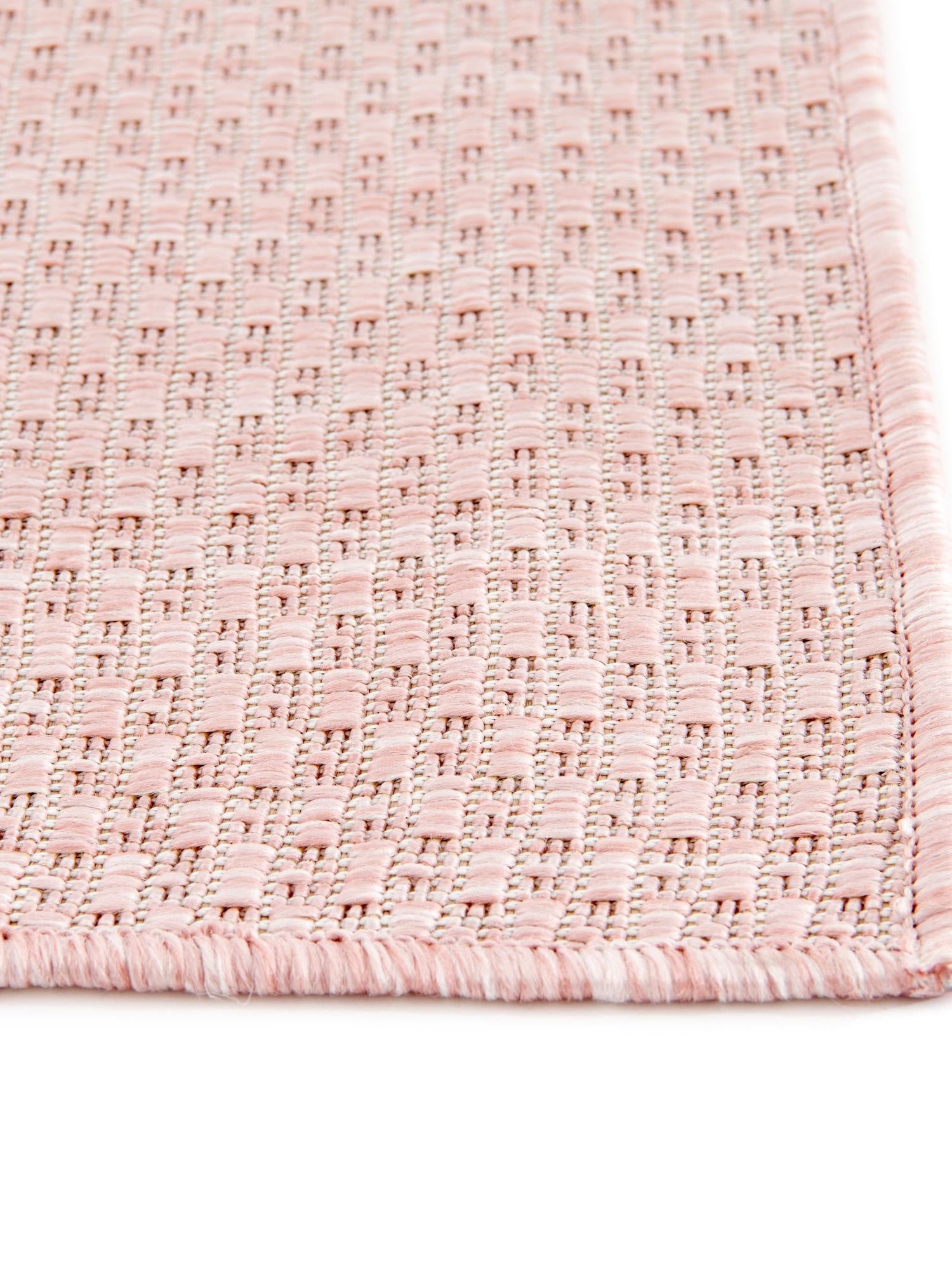 Whisper Pink 2' x 3' 1 Outdoor Solid Rectangle Area Rug Weather Resistant for Patio, Deck, Terrace, Balcony, Porch 100% Polypropylene Minimalist Waterproof Carpet for Sale at Rug Engine