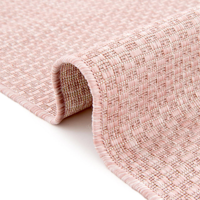 Whisper Pink 10' x 14' 1 Outdoor Solid Rectangle Area Rug Weather Resistant for Patio, Deck, Terrace, Balcony, Porch 100% Polypropylene Minimalist Waterproof Carpet for Sale at Rug Engine