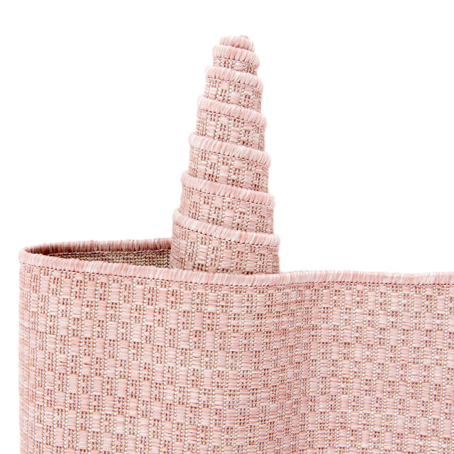 Whisper Pink 10' x 14' 1 Outdoor Solid Rectangle Area Rug Weather Resistant for Patio, Deck, Terrace, Balcony, Porch 100% Polypropylene Minimalist Waterproof Carpet for Sale at Rug Engine