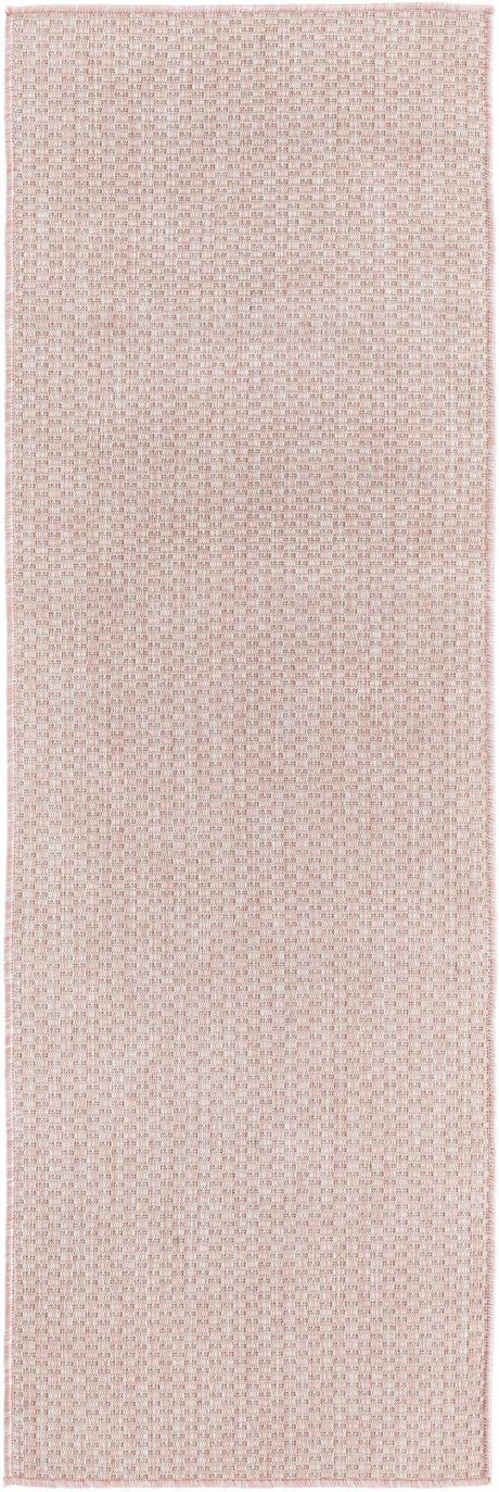 Whisper Pink 2' x 6' 1 Outdoor Solid Runner Rug