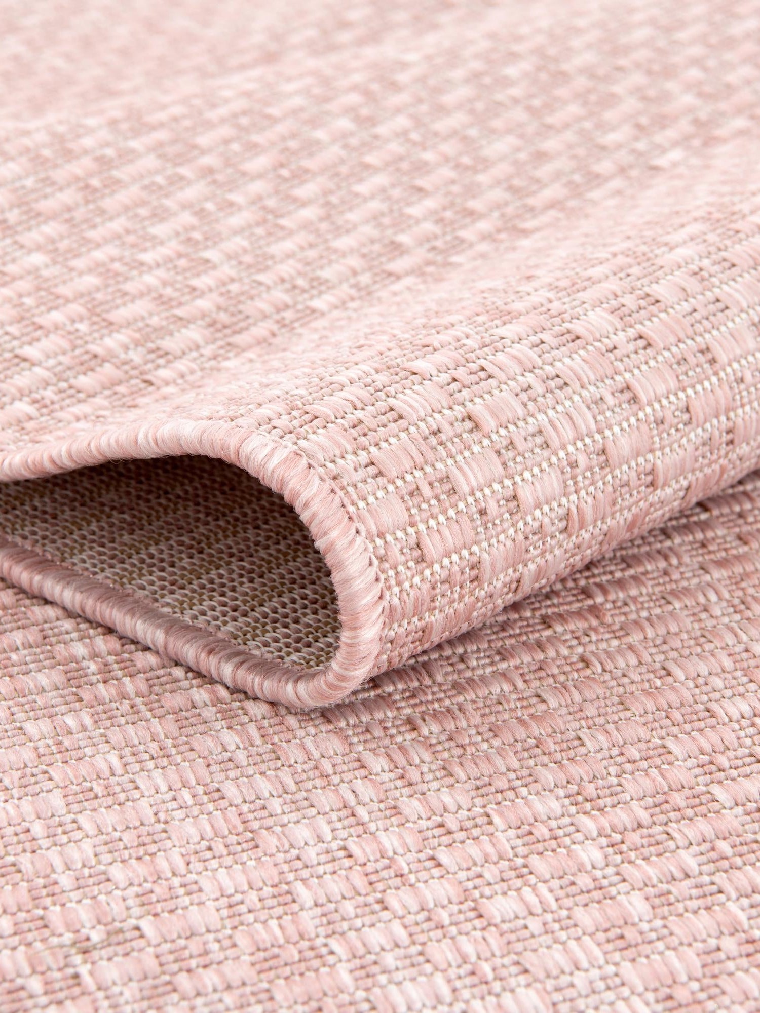 Whisper Pink 4' 1 x 4' 1 Outdoor Solid Round Area Rug Weather Resistant for Patio, Deck, Terrace, Balcony, Porch 100% Polypropylene Minimalist Waterproof Carpet for Sale at Rug Engine