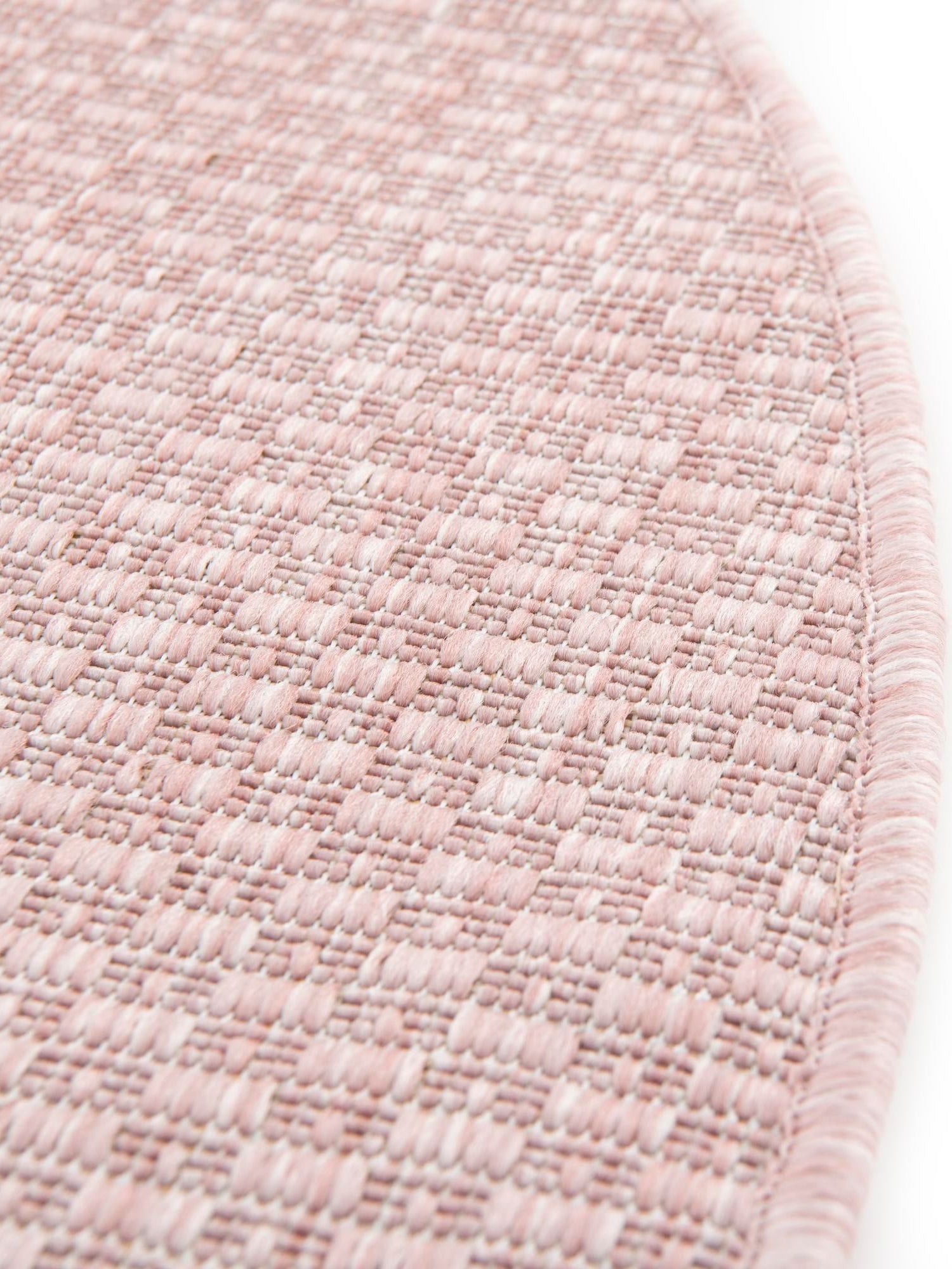 Whisper Pink 4' 1 x 4' 1 Outdoor Solid Round Area Rug Weather Resistant for Patio, Deck, Terrace, Balcony, Porch 100% Polypropylene Minimalist Waterproof Carpet for Sale at Rug Engine