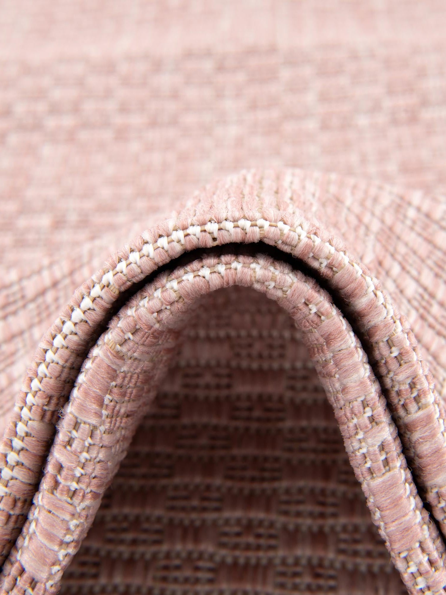 Whisper Pink 4' 1 x 4' 1 Outdoor Solid Round Area Rug Weather Resistant for Patio, Deck, Terrace, Balcony, Porch 100% Polypropylene Minimalist Waterproof Carpet for Sale at Rug Engine