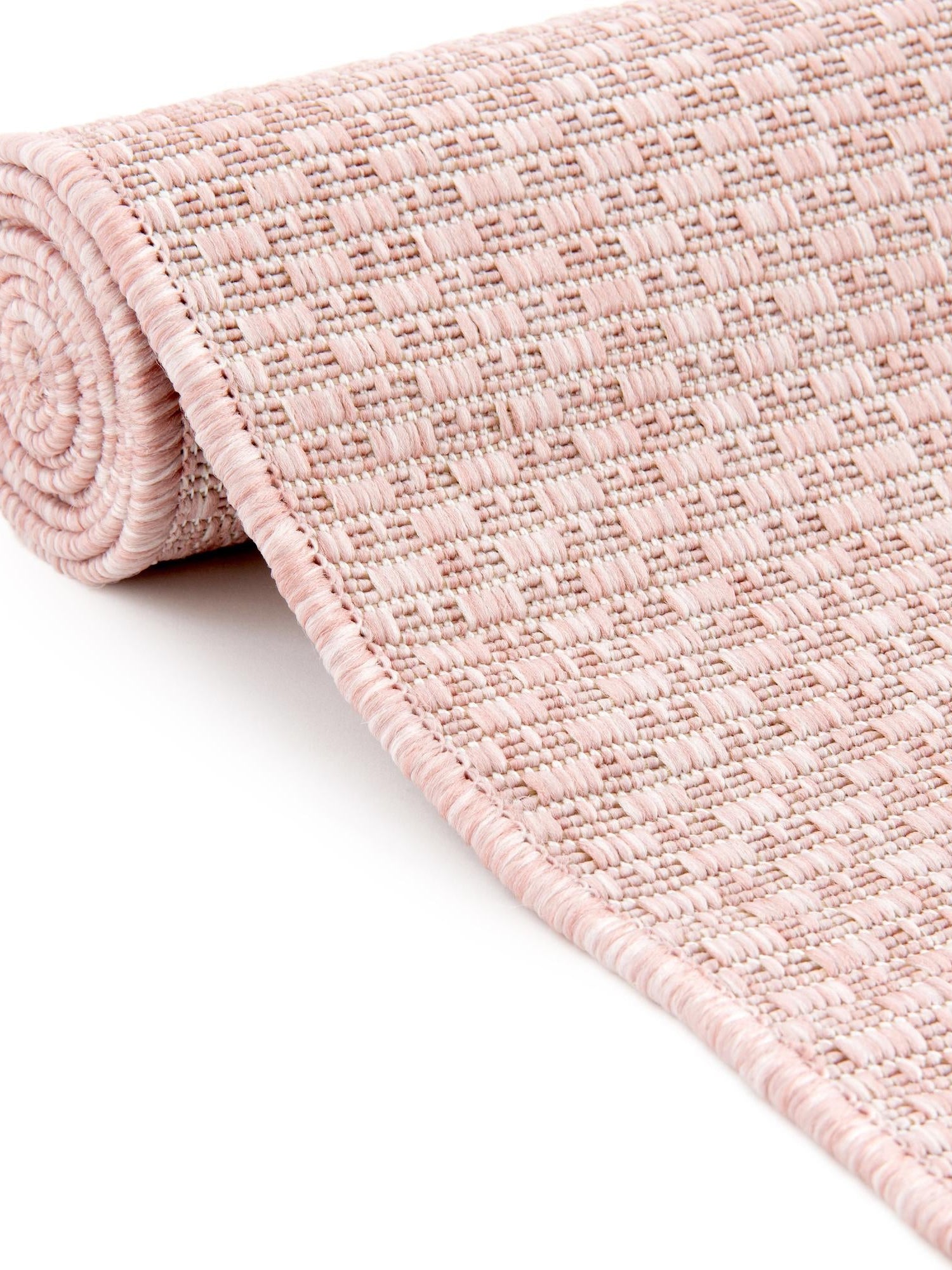 Whisper Pink 4' 1 x 4' 1 Outdoor Solid Round Area Rug Weather Resistant for Patio, Deck, Terrace, Balcony, Porch 100% Polypropylene Minimalist Waterproof Carpet for Sale at Rug Engine