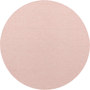 Whisper Pink 8' x 8' Outdoor Solid Round Rug