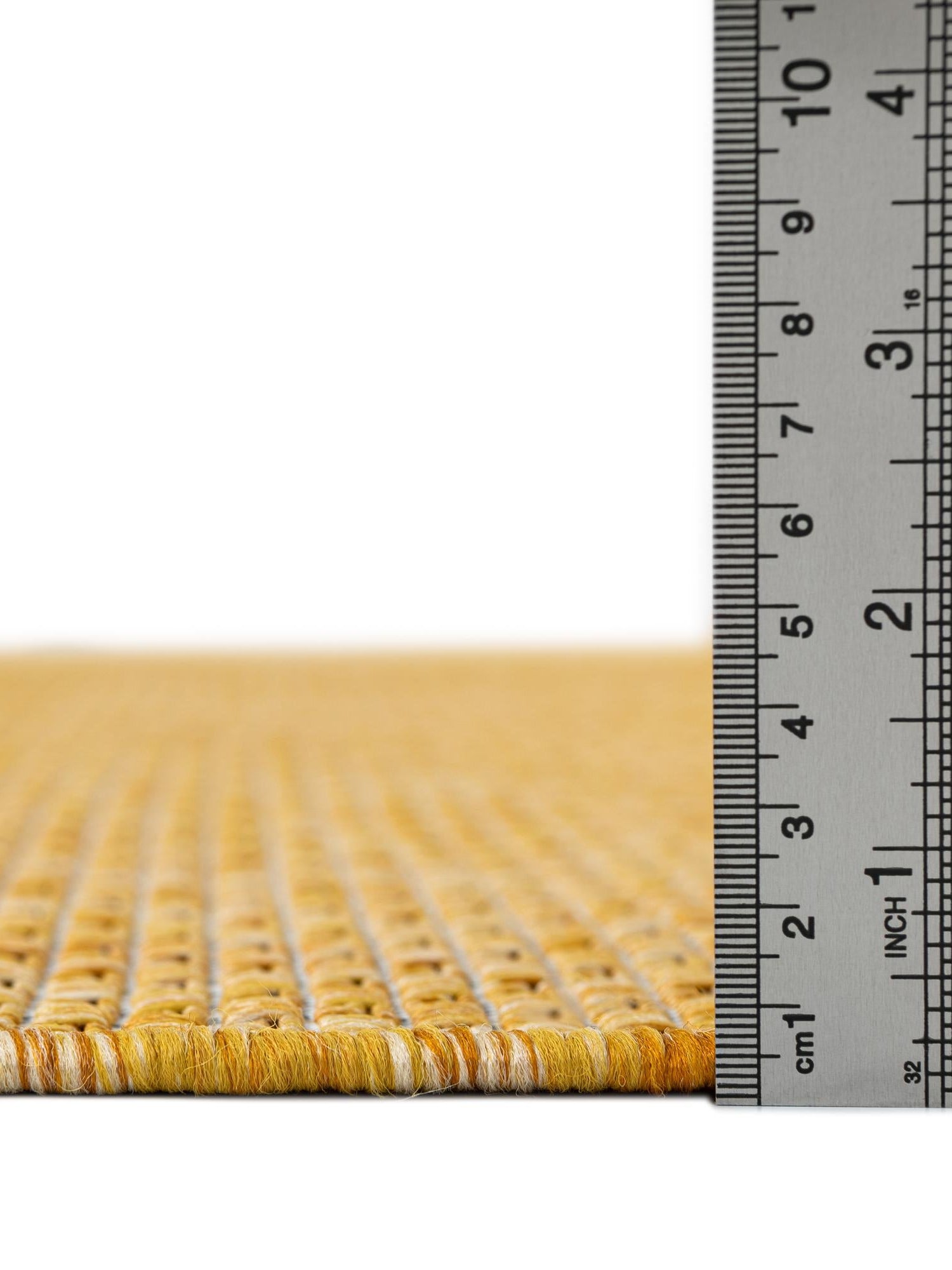 Corn Harvest Yellow 3' 1 x 5' 3 Outdoor Solid Rectangle Area Rug Weather Resistant for Patio, Deck, Terrace, Balcony, Porch 100% Polypropylene Minimalist Waterproof Carpet for Sale at Rug Engine