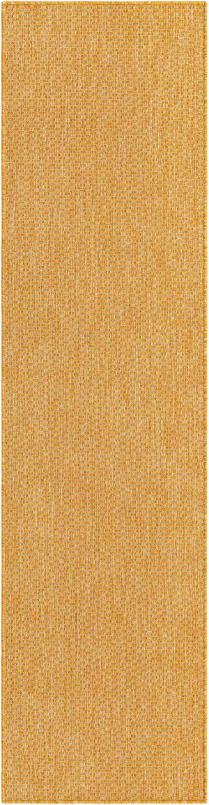 Corn Harvest Yellow 2' x 8' Outdoor Solid Runner Area Rug Weather Resistant for Patio, Deck, Terrace, Balcony, Porch 100% Polypropylene Minimalist Waterproof Carpet for Sale at Rug Engine
