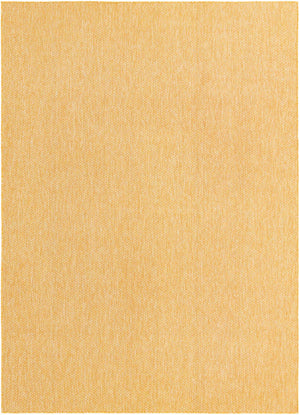 Corn Harvest Yellow 7' 10 x 11' Outdoor Solid Rectangle Area Rug Weather Resistant for Patio, Deck, Terrace, Balcony, Porch 100% Polypropylene Minimalist Waterproof Carpet for Sale at Rug Engine