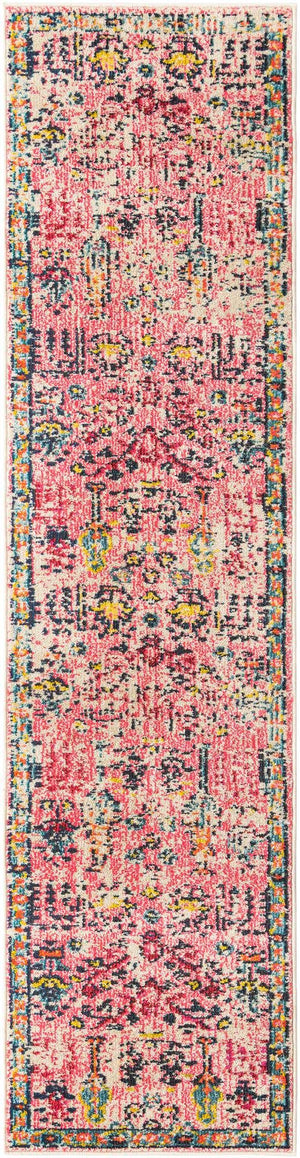 Pink 2' x 8' Monterey Runner Area Rug 100% Polypropylene Colorful Easy Clean Traditional Carpet for Living Room, Bedrooms, Dining, Kitchen for Sale at Rug Engine