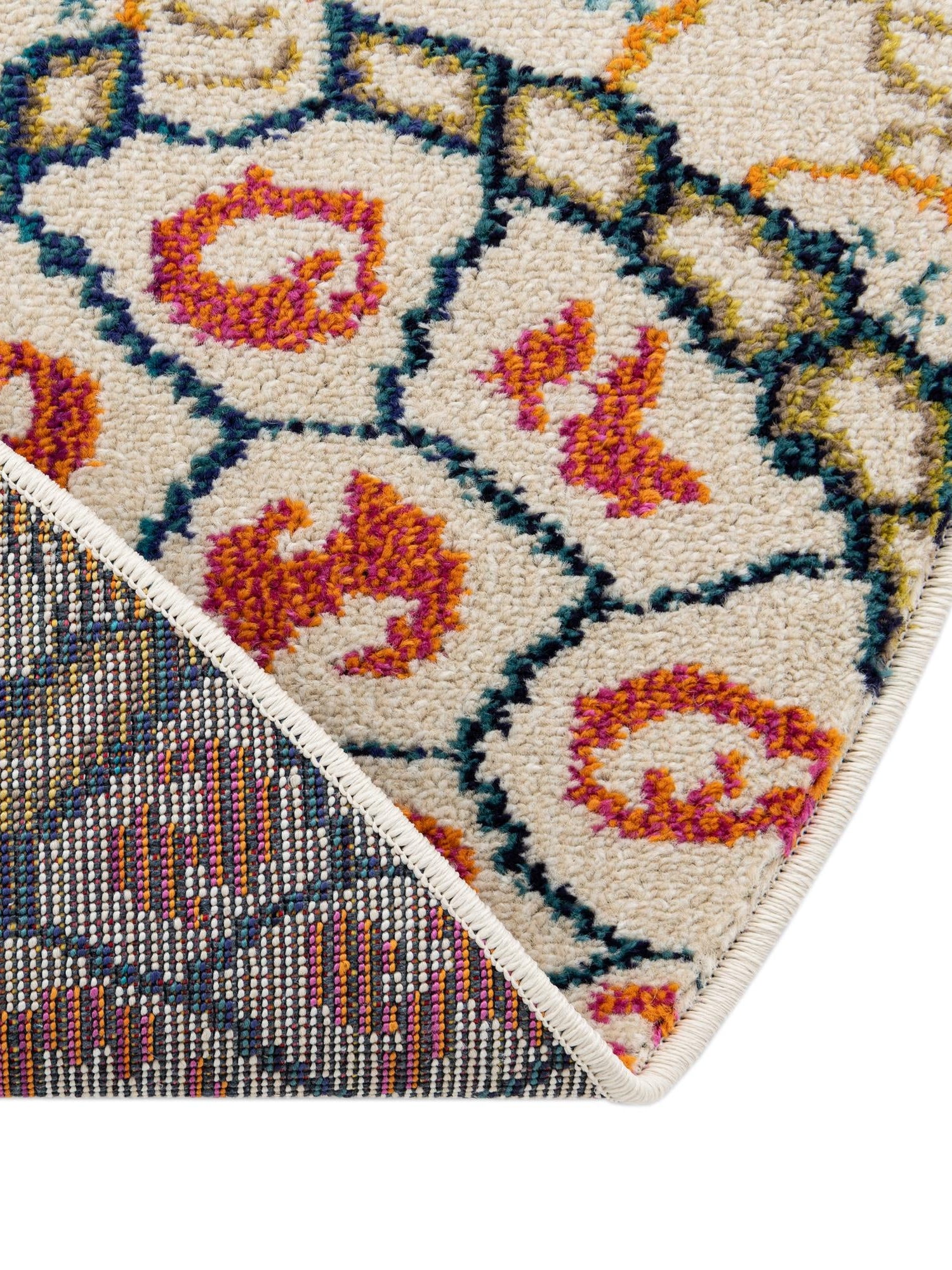 Beige 5' 3 x 5' 3 Positano Round Area Rug Coastal Marine Beach Design Carpet for Modern Living Rooms, Dining, Bedroom, Office for Sale at Rug Engine