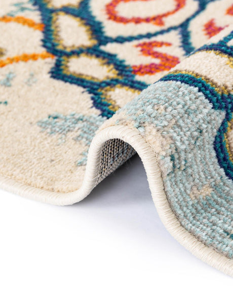 Beige 10' x 10' Positano Round Area Rug Coastal Marine Beach Design Carpet for Modern Living Rooms, Dining, Bedroom, Office for Sale at Rug Engine