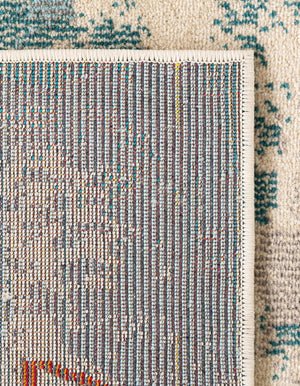 Beige 5' 3 x 5' 3 Positano Square Area Rug Coastal Marine Beach Design Carpet for Modern Living Rooms, Dining, Bedroom, Office for Sale at Rug Engine