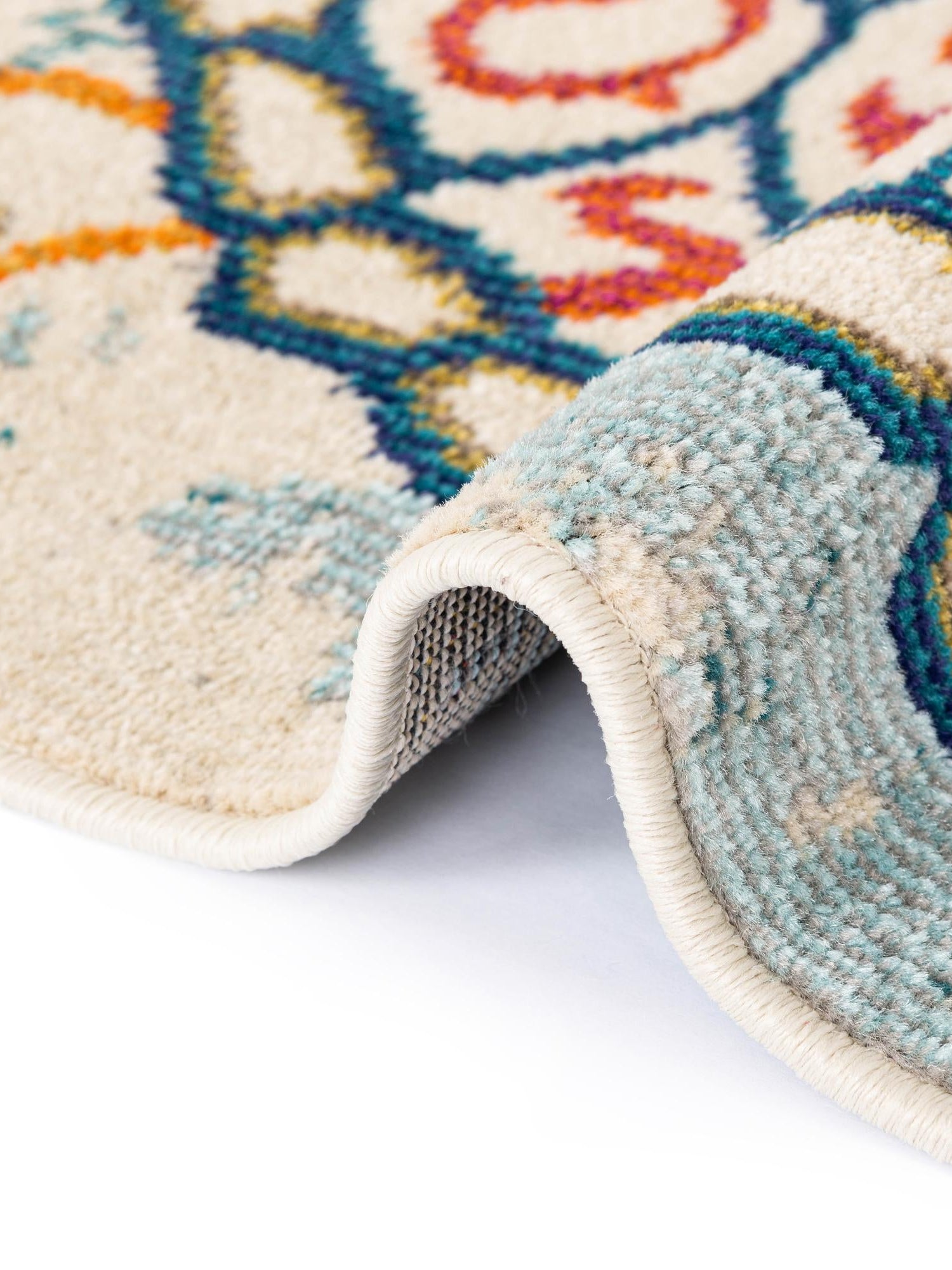 Beige 5' 3 x 5' 3 Positano Square Area Rug Coastal Marine Beach Design Carpet for Modern Living Rooms, Dining, Bedroom, Office for Sale at Rug Engine