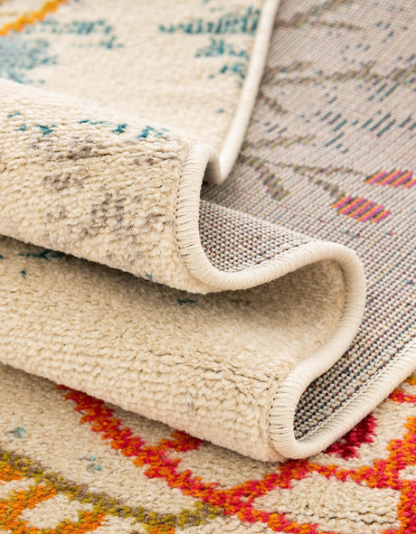 Beige 6' 1 x 6' 1 Positano Square Area Rug Coastal Marine Beach Design Carpet for Modern Living Rooms, Dining, Bedroom, Office for Sale at Rug Engine