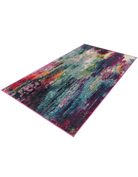 Multicolor 3' 3 x 5' 3 Chromatic Rectangle Area Rug 100% Polypropylene With Cotton Backing Abstract Modern Colorful Carpet Mat for Home Decor & Interior Design for Sale at Rug Engine
