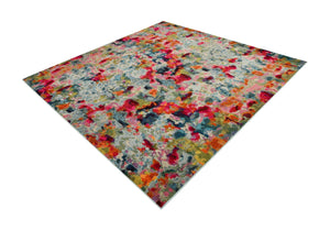 Multicolor 7' 10 x 7' 10 Chromatic Square Area Rug 100% Polypropylene With Cotton Backing Abstract Modern Colorful Carpet Mat for Home Decor & Interior Design for Sale at Rug Engine