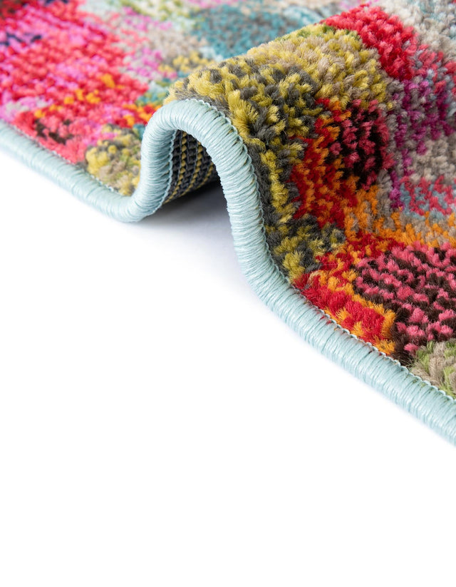 Multicolor 5' 3 x 5' 3 Chromatic Square Area Rug 100% Polypropylene With Cotton Backing Abstract Modern Colorful Carpet Mat for Home Decor & Interior Design for Sale at Rug Engine