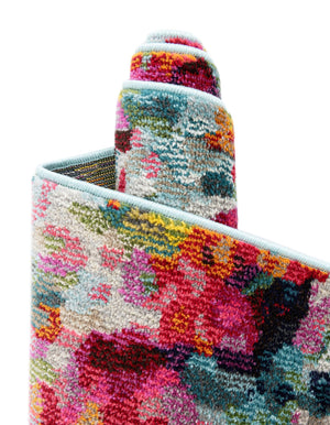 Multicolor 7' 10 x 7' 10 Chromatic Square Area Rug 100% Polypropylene With Cotton Backing Abstract Modern Colorful Carpet Mat for Home Decor & Interior Design for Sale at Rug Engine