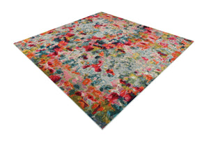 Multicolor 7' 10 x 7' 10 Chromatic Square Area Rug 100% Polypropylene With Cotton Backing Abstract Modern Colorful Carpet Mat for Home Decor & Interior Design for Sale at Rug Engine