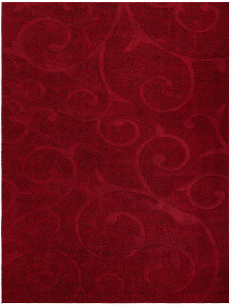 Red 10' x 13' Floral Shag Rectangle Area Rug Thick Soft Touch Fluffy & Plush Shaggy Pile 100% Polyester With Cotton Backing Carpet for Interior Design for Sale at Rug Engine