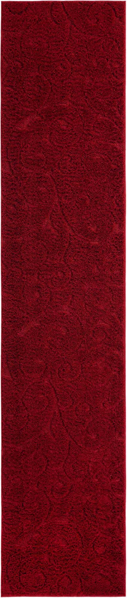 Red 2' 7 x 12' Floral Shag Runner Area Rug Thick Soft Touch Fluffy & Plush Shaggy Pile 100% Polyester With Cotton Backing Carpet for Interior Design for Sale at Rug Engine
