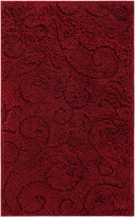 Red 2' x 3' 1 Floral Shag Rectangle Area Rug Thick Soft Touch Fluffy & Plush Shaggy Pile 100% Polyester With Cotton Backing Carpet for Interior Design for Sale at Rug Engine
